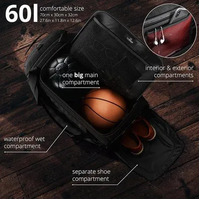 Image de Sac à dos de sport 60 L avec compartiment à chaussures