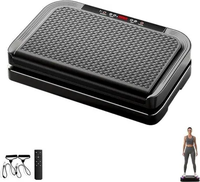 Productafbeelding van Vibratieplatform - Trilplaat - Spierkracht Opbouwen - 200 Intensiteitsniveaus - 54 x 35 x 11 cm - Zwart