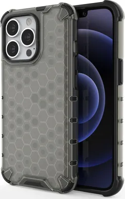 Produktbild von Mobigear Honeycomb iPhone 14 Hülle Hardcase Backcover Stoßfest - Schwarz