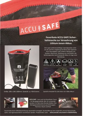 Produktbild von Accu Safe XL | feuerfeste Akkutasche für Ebikes & Co Laden, Transport & Lagerung