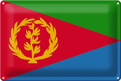 Produktbild von Blechschild Flagge Eritrea 30x20cm Flag of Eritrea