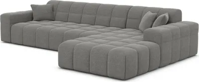 Produktbild von Strukturstoff L-Form Sofa Nivara Grau Rechts