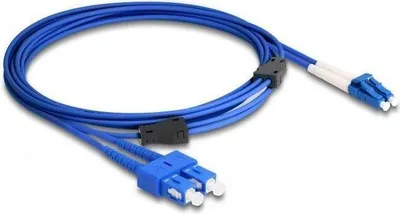 Produktbild von DELOCK LWL Kabel mit Metallarmierung LC Duplex Singlemode 3m