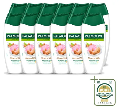 Productafbeelding van 12 x Palmolive Douchegel Amandelmelk - 250 ml - Voordeelverpakking - 12 stuks
