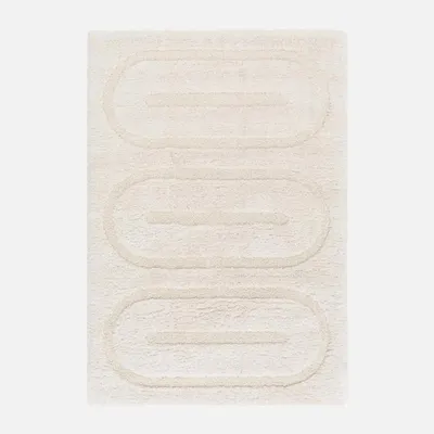 Produktbild von sweeek - Indoor-Teppich mit geometrischem Muster cremefarben