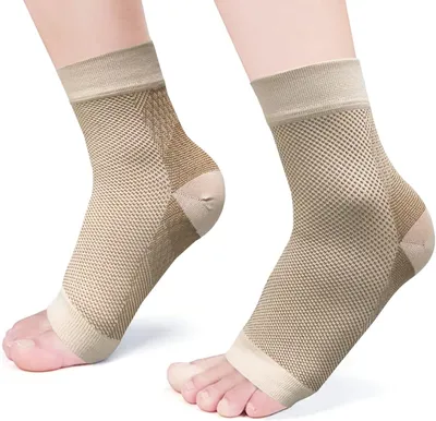 Productafbeelding van Sport enkelbandage - Enkelbrace compressie - Pijnverlichting sport - Ademende Elasthan stof - Maat 3XL - Kaki