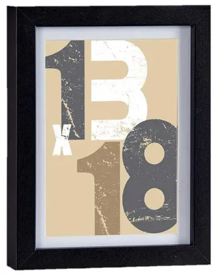 Produktbild von Fotorahmen aus Holz - schwarz - 15 x 20 cm - mit Passepartout