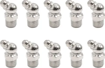 Produktbild von Schmiernippel 10Stk. Vernickelung 45 Grad Winkel Zubehör für Auto M10 x 1