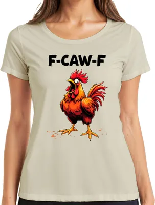 Obrázek produktu pro F-CAW-F Scream Rooster vtipný humor meme kohout karikatura dárek dámské tričko, příroda, L