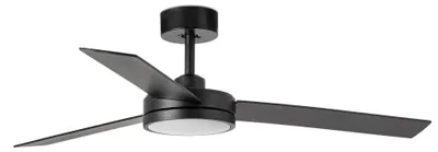 Immagine prodotto di Ventilatore da soffitto a risparmio energetico con luce LED e telecomando Barth Nero 132 cm