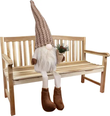 Produktbild von Weihnachten Deko Wichtel sitzend 20cm (50cm) Kantenhocker Figur braun beige