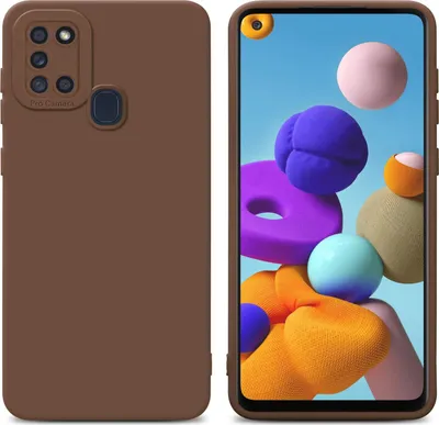 Obrázok produktu pre Cadorabo Case for Samsung Galaxy A21s Protective Cover in Brown TPU Silicone Etui Case Kryt na mobilný telefón