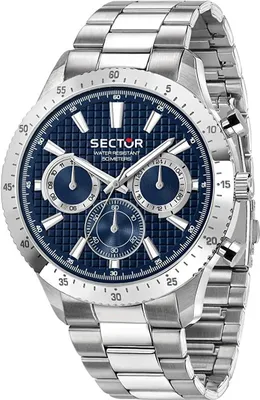 Image de Sector Homme Montre multifonction Fashion en acier inoxydable Montre argentée USE53578022