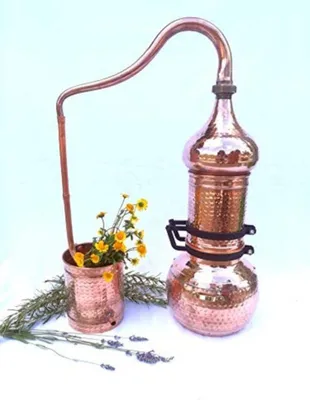 Productafbeelding van Koperen distilleerketel voor het distilleren van aromatische planten, 15 liter