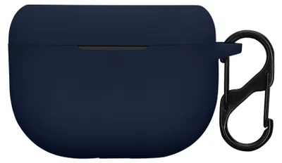 Produktbild von kwmobile Schutzhülle für Jabra Elite 8 Active Hülle - TPU Silikon Case für Kopfhörer Ladecase - stoßfestes Cover mit Karabiner - Dunkelblau