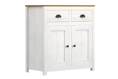 Produktbild von SIT Möbel Kommode | 2 Türen, 2 Schubladen | Kiefer massiv | Weiß, lackiert | B 86 x T 45 x H 90 cm | 19001-06 | Serie KOMMODE