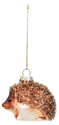 Obrázek produktu pro Vánoční ozdoba – Ježek – Sklo – 7x5x6 cm