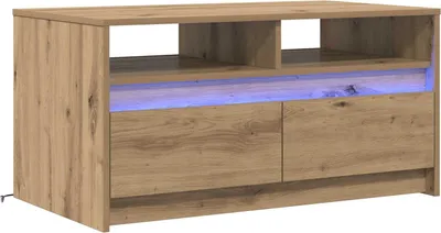 Produktbild von vidaXL Couchtisch Kunsthandwerk Eiche 90 x 50 x 45 cm Holzwerkstoff
