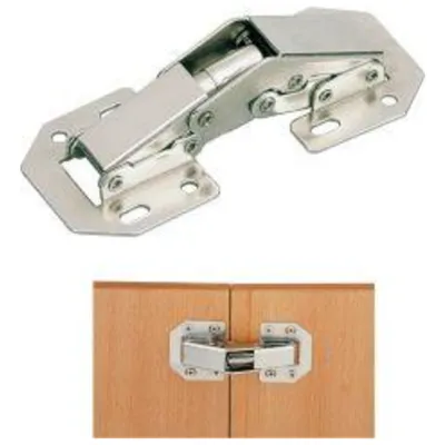 Produktbild von Hettich Möbel-Aufschraubscharnier mit Feder, 90° 19639 Stahl vernickelt
