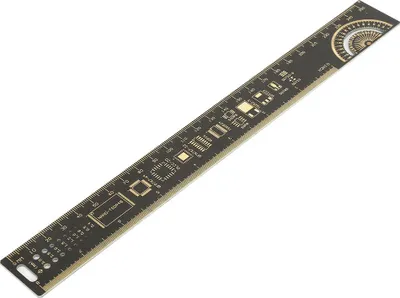 Produktbild von 10 Zoll (25 cm) Multifunktions-Leiterplattenlineal für Elektronikingenieure