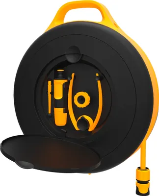 Produktbild von Fiskars Waterhweel S, Standrolle, Funktional, Schwarz, Orange, 390 mm, 161 mm, 444 mm