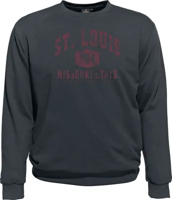 Produktbild von Übergrößen Sweatshirt AHORN SPORTSWEAR St. Louis weinrot Iron Grey 8XL