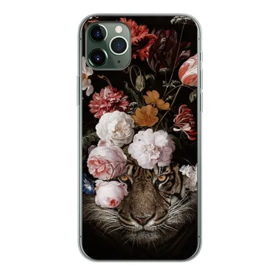 Produktbild von MuchoWow® Handyhülle Schutzhülle Hülle für iPhone 11 Pro Max Blumen - Jan Davidsz de Heem - Tiger - Gemälde - Stillleben - Alte Meister Silikon Softcase Handy Hülle - Schutz