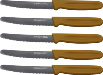 Produktbild von Shov Allzweckmesser 5-teilig Wellenschliff Gelb