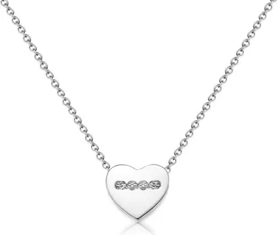 Produktbild von SILBERKETTEN STORE Erbskette 1,3mm mit Herzeinhänger - 925 Silber, Länge wählbar - 50cm