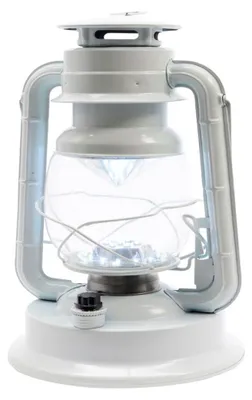 Produktbild von Laterne Sturmlaterne LED Licht Campinglampe dimmbar H 34 cm weiß