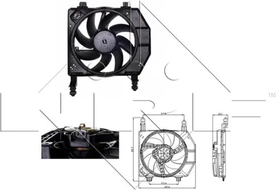 Obrázok produktu pre Ventilátor, chladenie motora NRF 47077