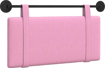 Image de Tête de lit suspendue en tissu rose vidaXL