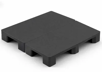 Obrázok produktu pre VEVOR 2 plastové palety, 1000x500x136 mm, univerzálne, ľahké palety s statickou nosnosťou 1000 kg, uzavreté priemyselné palety s prístupom z dvoch strán, podlahové palety vhodné do skladu, garáže alebo supermarketu