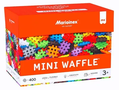 Immagine prodotto di Mattoncini da costruzione Marioinex Mini Waffle, 400 pezzi. WAFLE 3+