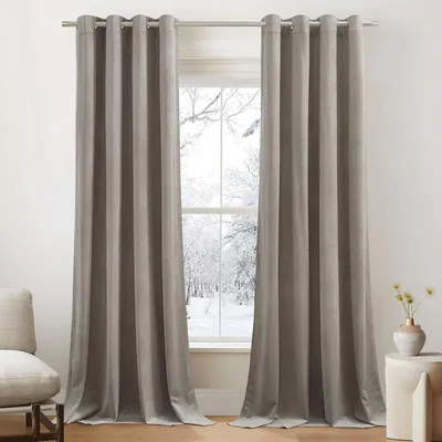 Immagine prodotto di PONY DANCE tende oscuranti 2 pezzi grigio-marrone 240 x 132 cm