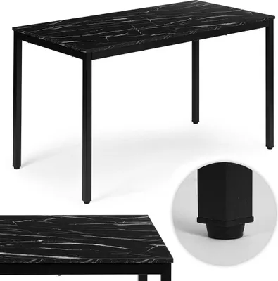 Produktbild von Esstisch oder Schreibtisch, 120 x 60 cm, Oberfläche aus schwarzem Marmor