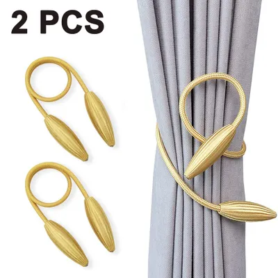 Produktbild von 2 Stücke Magnetische Vorhang Raffhalter Dekorativ Raffhalter für Vorhänge Kreativ Gardinen Raffhalter Praktisch Gardinenhalter für Haus Büro Dekoration