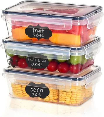 Produktbild von Famanu Lebensmittelbehälter 840 ml - 3 luftdichte, BPA-freie Container