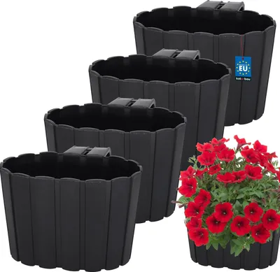 KOTARBAU® Vaso da fiori in legno 38x38x30cm Marrone