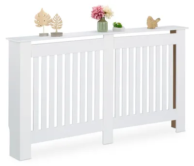 Produktbild von Heizkörperverkleidung im Landhausstil mit Lamellendesign