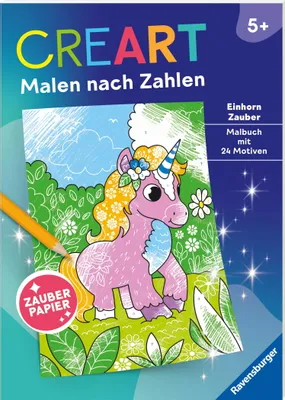 Produktbild von CreArt Malen nach Zahlen ab 5 - Zauberpapier: Einhorn Zauber