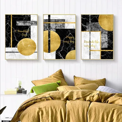 Produktbild von TPFLiving Kunstdruck LW-419 (OHNE RAHMEN) Poster - Leinwand - Wandbild - Hochauflösender Giclée-Druck, langlebig und hochwertig - Abstrakte Formen mit Zitaten -  - Größe: 15x20cm