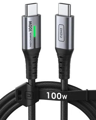 Produktbild von INIU USB C Kabel, 1m 100W PD3.0 Schnellladekabel USB C auf USB C Ladekabel