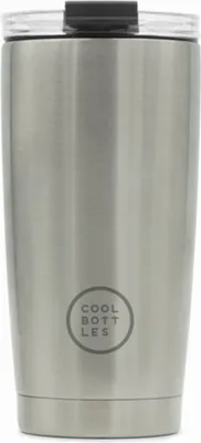 Produktbild von Cool Bottles Edelstahl Thermobecher Metallic Dreischicht 550 ml - silber