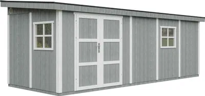 Zdjęcie produktu dla Domek ogrodowy najwyższej jakości 14,30 m² - H231x248x648 cm - Timbela M941-CAVERN STEEL