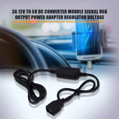 Zdjęcie produktu dla 3A Przetwornica 12 V na 5 V DC Moduł Sygnał Wyjście USB Zasilacz Regulator napięcia