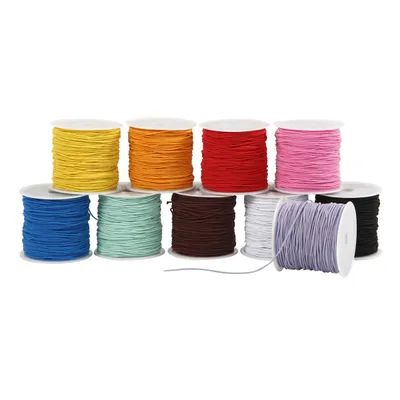 Produktbild von Creativ Company Gummiband, Schmuckkordel, Gemischte Farben, 10 Stück(e), 1 mm, 25 m