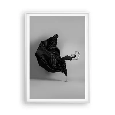 Produktbild von Gerahmtes Poster - Weißer Rahmen - Tanz Schwarz Kleid - 70x100 cm - Wand Bild - Wanddeko - Wandbilder - Kunstposter - Wandposter - Bilderrahmen - Bilder - Kunstdruck - P2WPA70x100-4869