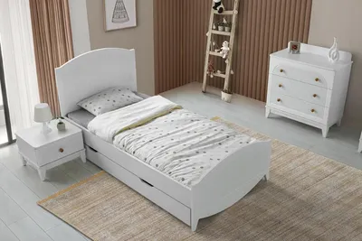 Produktbild von Kinder Jugendzimmer Bett  Nachttisch  Kommode 3-teilige Möbel