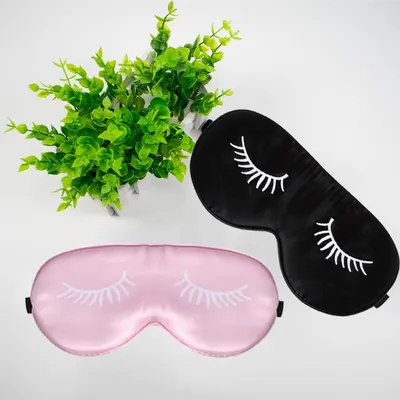 Productafbeelding van Famanu Slaapmaskerset - Comfortabele slaapmaskers - 2 stuks - Zwart, roze